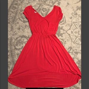 Coral sun dress with super fun back cut outs